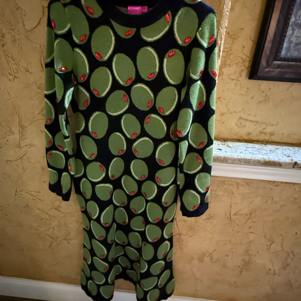 Queen of Sparkles Green and Black Midi Dress